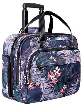 VANKEAN Rolling Laptop Case Premium Rolling Travel Luggage Bag Floral RFID